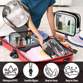 YOQIVEXU clear makeup bag S for compact daily storage.