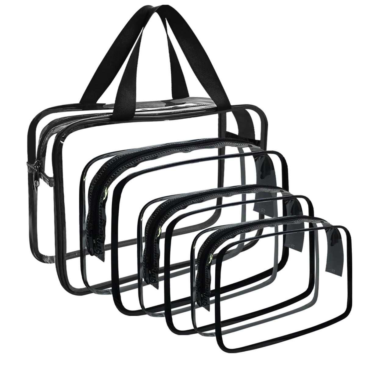 YOQIVEXU clear makeup bag XL keeps travel cosmetics organized and visible.