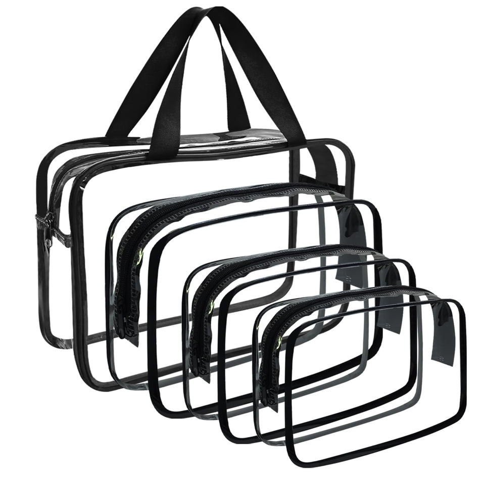 YOQIVEXU clear makeup bag XL keeps travel cosmetics organized and visible.