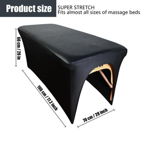 Yoquare lash bed cover shows elastic sides that secure the fit during treatments.