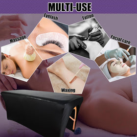 Yoquare lash bed cover quick-fit design saves setup time between clients.