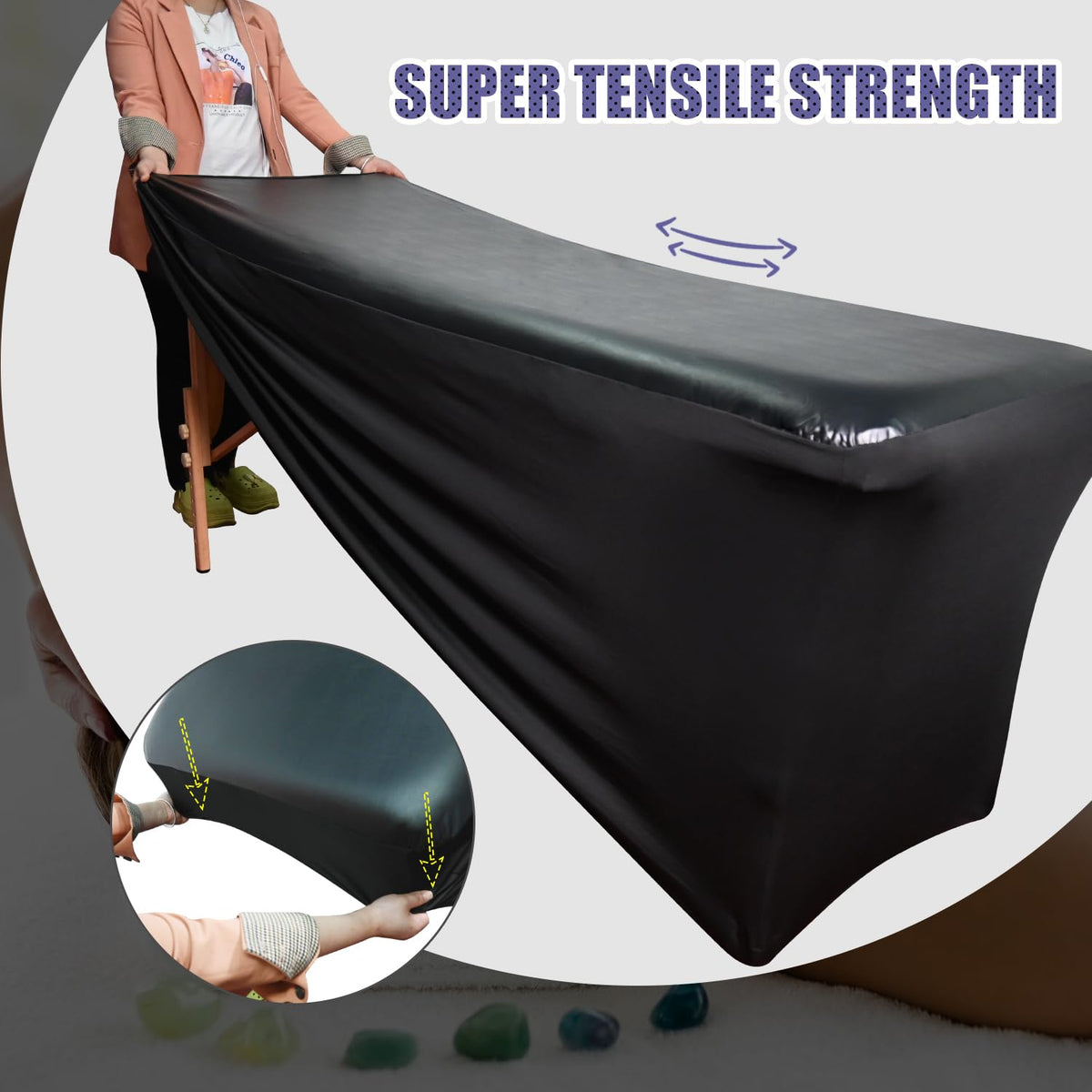 Yoquare lash bed cover waterproof surface helps prevent spills in styling sessions.