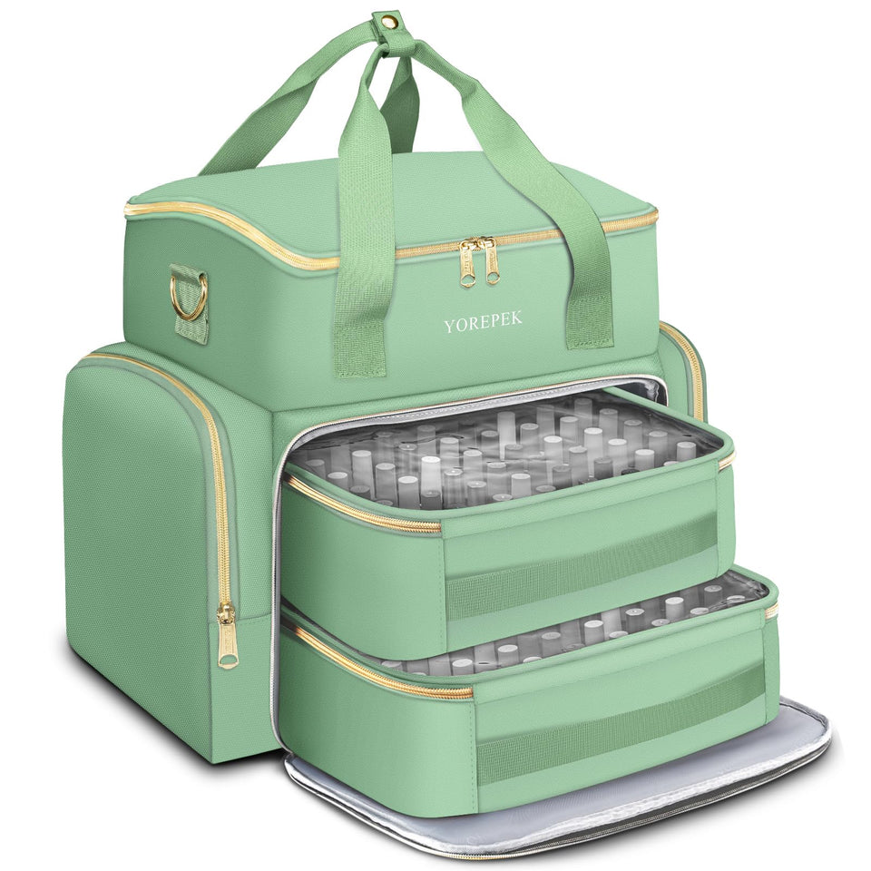 YOREPEK extra large organizer holds 96 bottles for pro nail kits