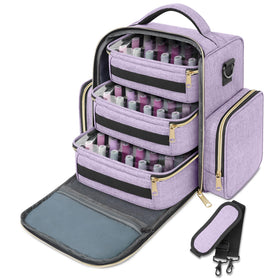 YOREPEK nail polish organizer shows 72-bottle capacity for clutter-free storage.