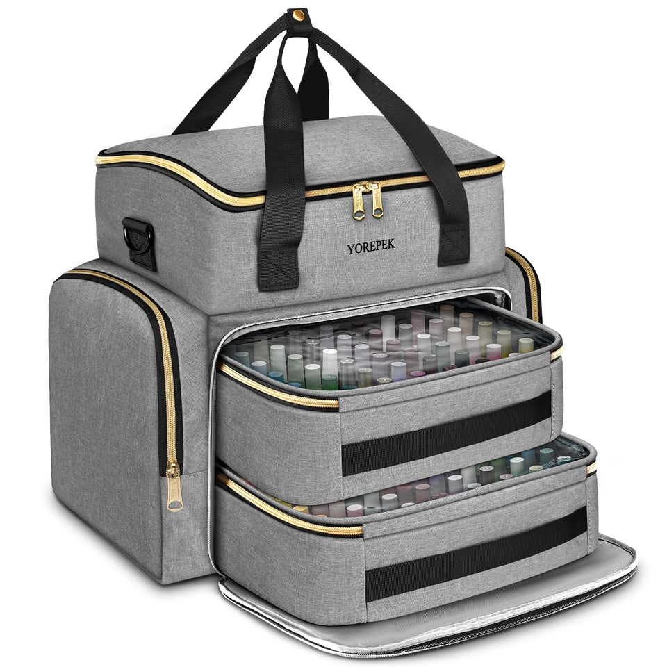 YOREPEK nail polish organizer with 96-bottle capacity for easy access.