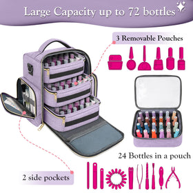 YOREPEK case's compact size fits standard 15ml bottles neatly.