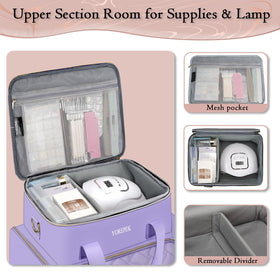 YOREPEK purple travel case ideal for salon trips and gifts