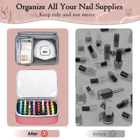 YOREPEK nail polish organizer luggage straps stabilizing during travel