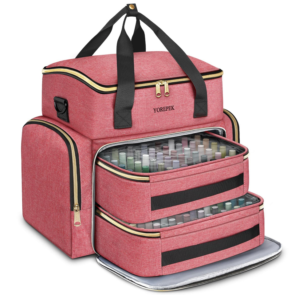 YOREPEK nail polish organizer top view showing ample storage for up to many bottles
