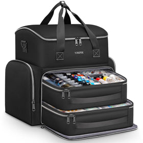 YOREPEK Tattoo Travel Case front view shows durable construction for reliable transport.