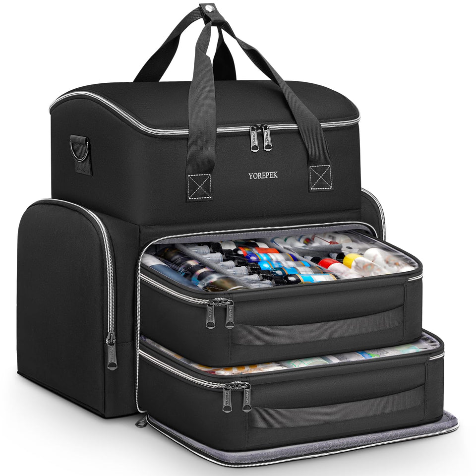YOREPEK Tattoo Travel Case front view shows durable construction for reliable transport.