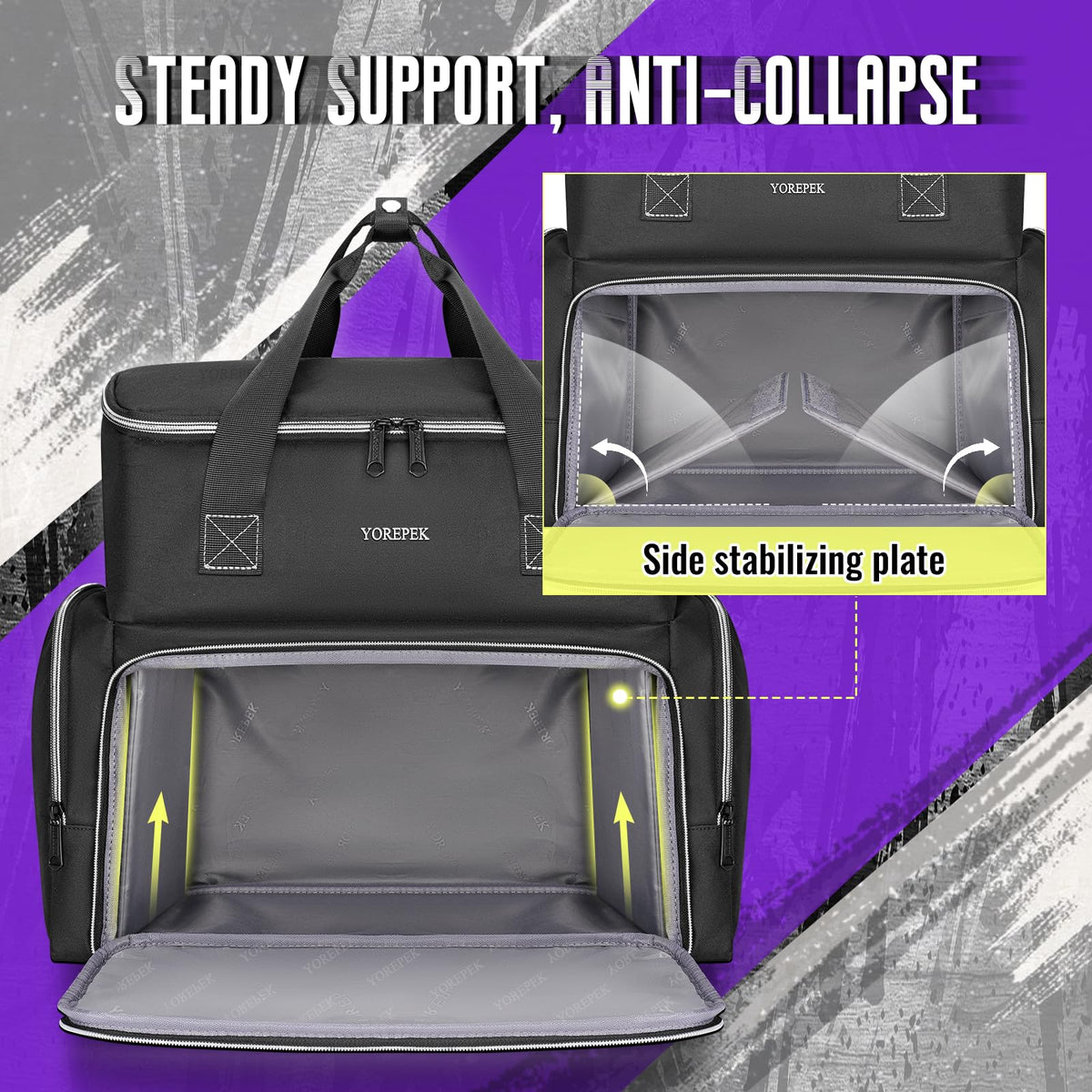 YOREPEK Tattoo Travel Case removable pouches offer flexible ink and accessory organization.