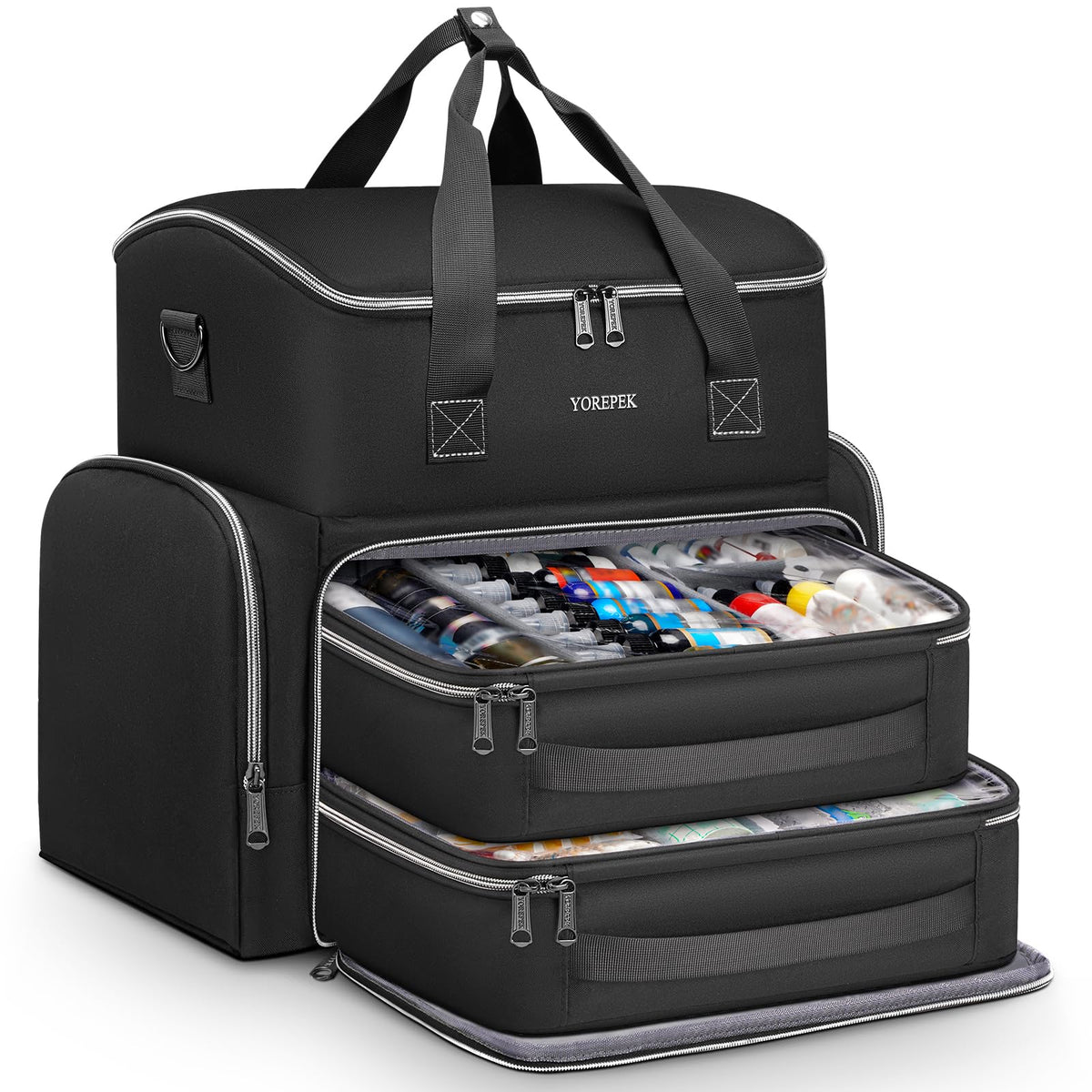 YOREPEK Tattoo Travel Case overall design demonstrates travel-ready functionality.