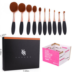 Contour brush used on cheekbone provides subtle definition and lift.