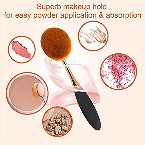 Eye brush highlighting crease for precise eyeshadow blending.