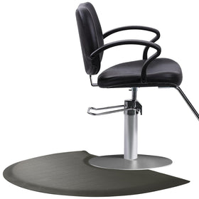 Yoshiko salon chair mat front view with anti-fatigue surface for long styling sessions.