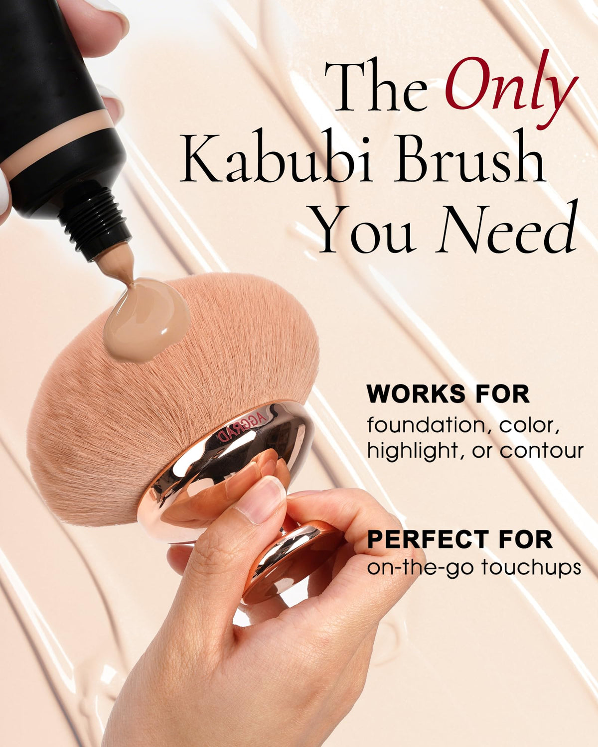 YOSHUYUKI body-face multi-application brush for self-tan and sunscreen.