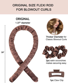 YOSHUYUKI jumbo flexi rods in use delivering overnight voluminous curls.