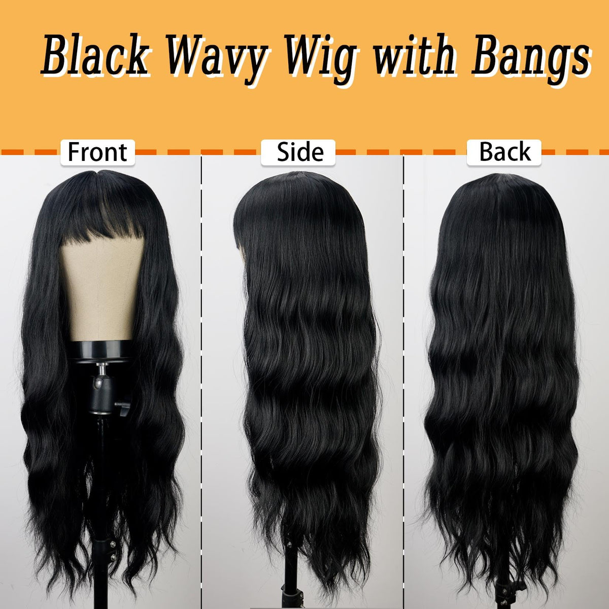 YOSILADY heat-resistant synthetic fiber wig offers easy styling options.