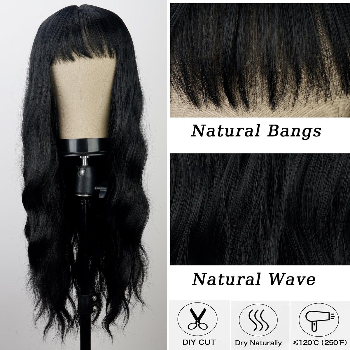 YOSILADY long-wavy wig suitable for cosplay, parties, and events.