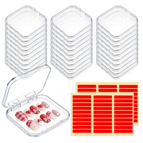 YOSMAKIY 30-piece nail packaging box front view for organized nail art display.