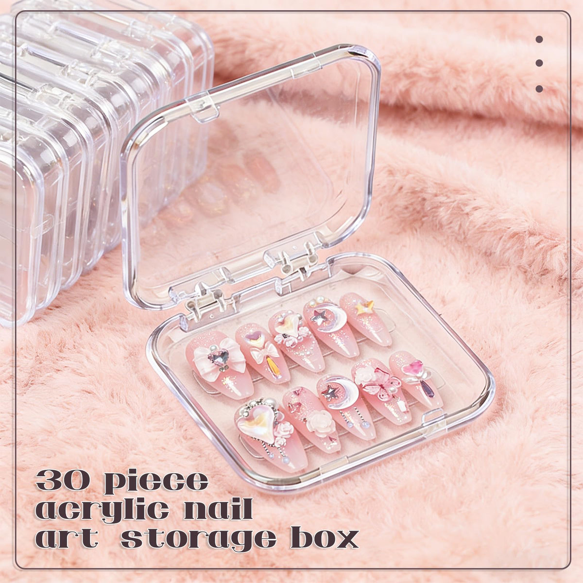 YOSMAKIY compact nail box dimensions highlight space-saving design.