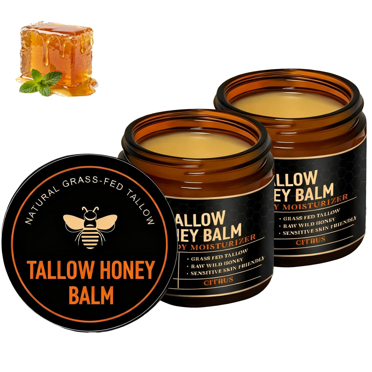 Yotdar beef tallow balm in a 2oz pack for daily skin nourishment.