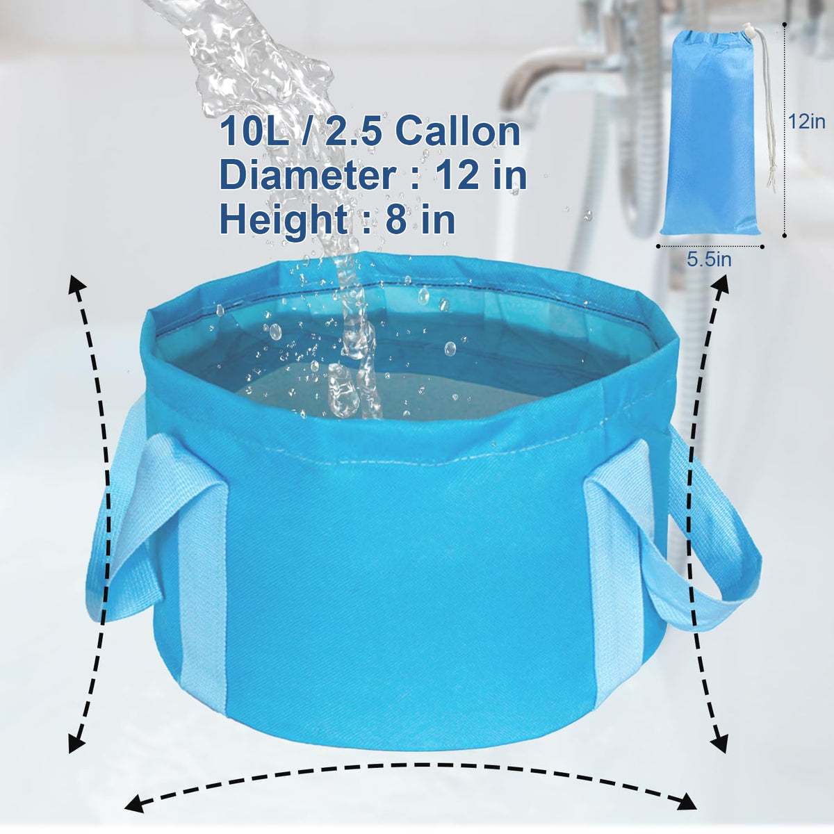 YoTmake blue bucket included for complete detox spa setup at home