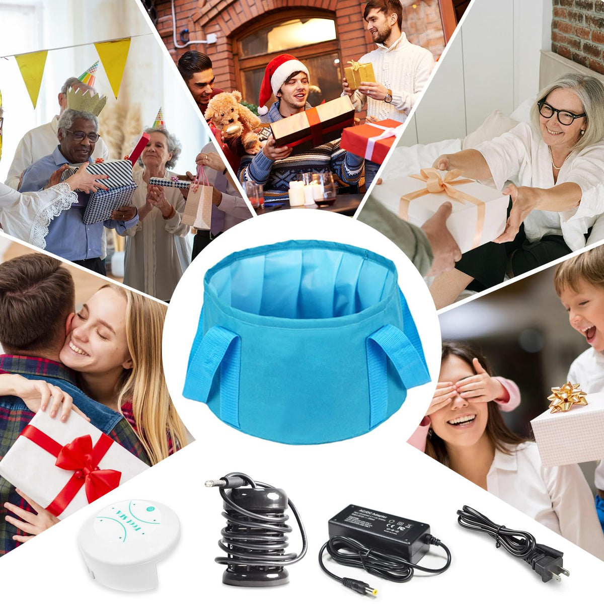 YoTmake complete package includes blue bucket for detox routines