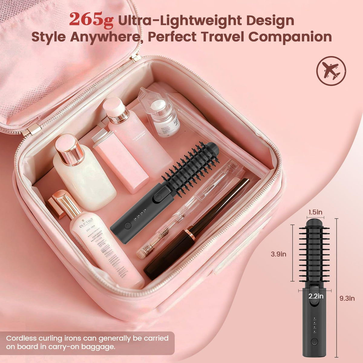 Youbella cordless hair curler brush detachable comb highlights versatile styling options
