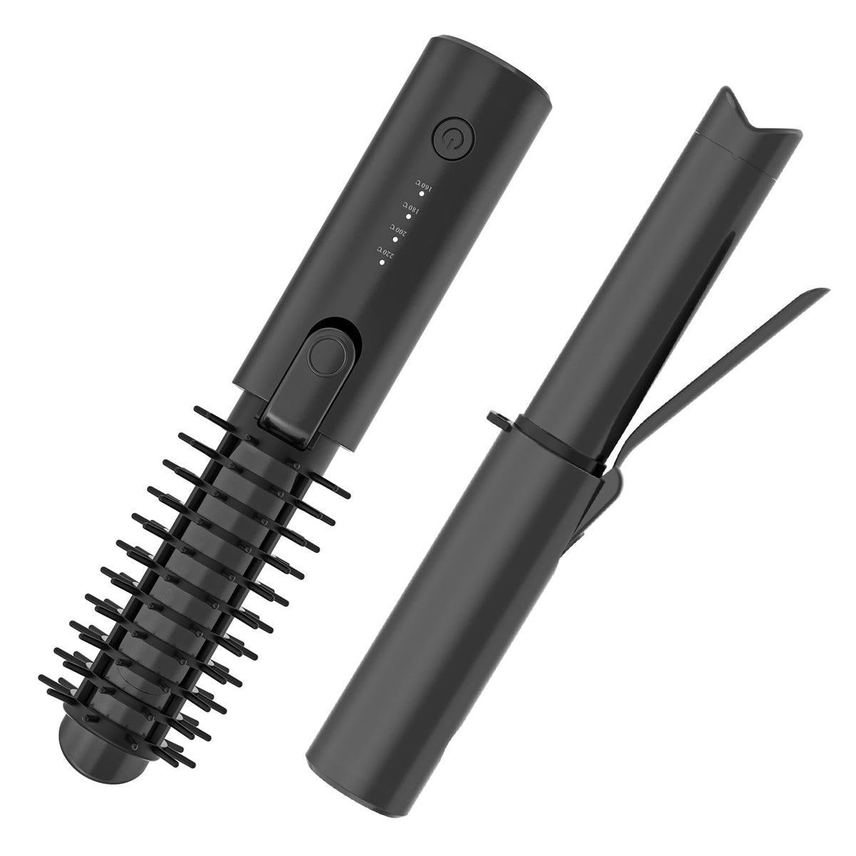 Youbella cordless hair curler brush front view shows portable design for travel