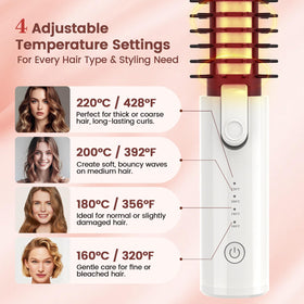 Compact Youbella brush fits in a handbag for on-the-go styling.