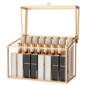 Youdepot lipstick-organizer-24-slots keeps lipsticks neatly organized and easy to reach.