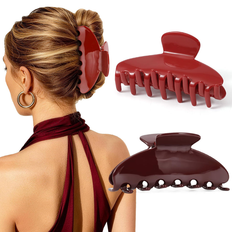 Yougeigy 2-pack hair clip red for quick, chic daytime looks