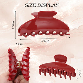 Yougeigy 2-pack hair clip wine red for elegant evening styles