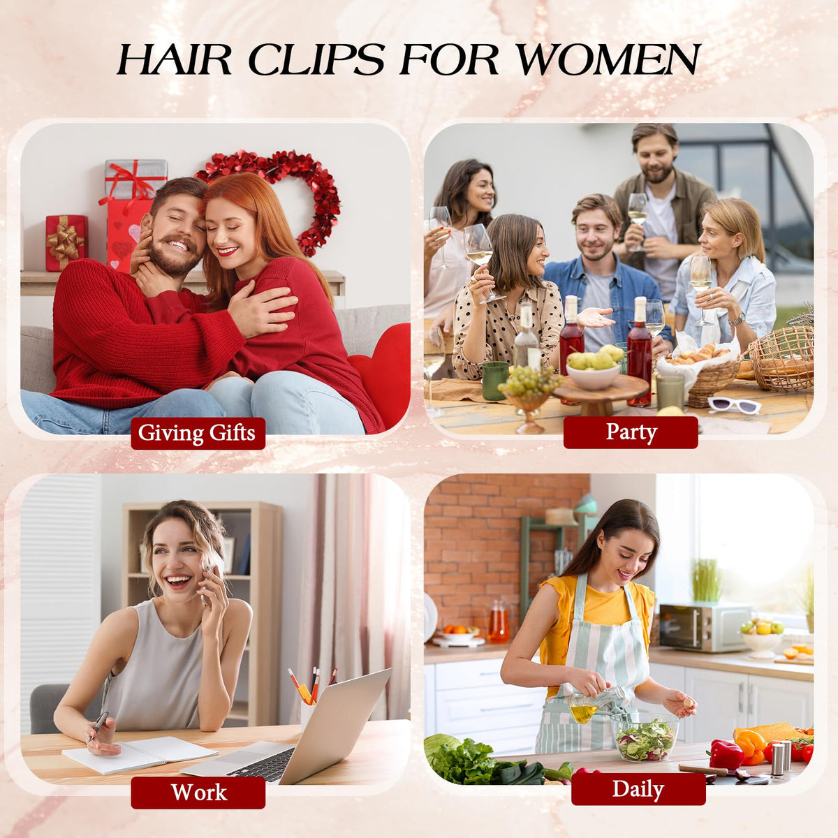 Yougeigy bun and half-up styling with medium clip for everyday wear