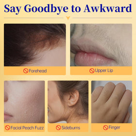 Youggle cream texture swatch, smooth glide targeting fine facial hair with gentle formula.