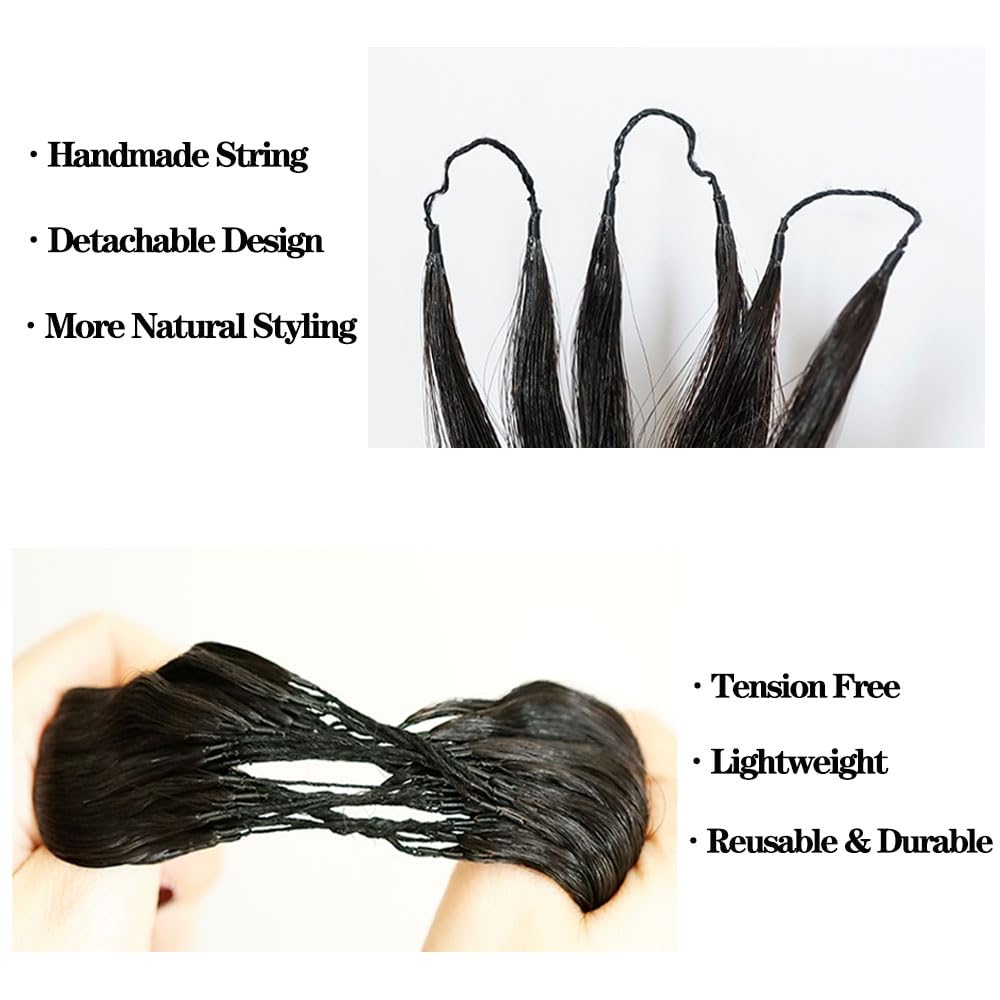 Youleas feather-line crochet hair with string enables quick, comfortable installation.
