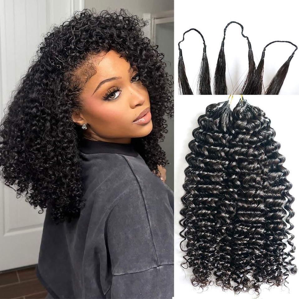 Youleas pre-separated feather extensions for easy crochet installation