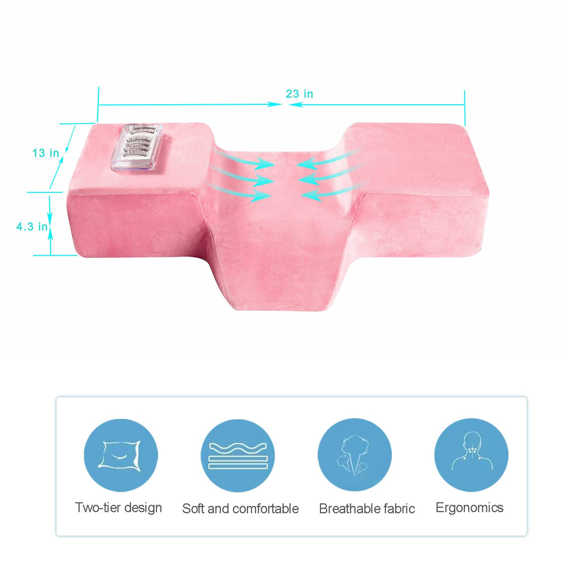 Youlona velvet pillowcase for lash pillow is breathable and skin-friendly