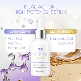 YOUN Beauty opaque glass bottle packaging preserving serum potency