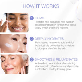 YOUN Beauty Peptide + Bakuchiol Moisturizer application demonstrates gentle, nourishing use.