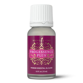 Young Living Progressence Serum bottle showing a calming, skin-friendly formula for daily use.