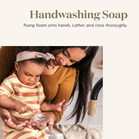 Young Living Thieves Foaming Hand Soap foam close-up highlights rich lather that rinses clean.
