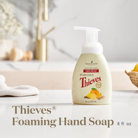 Foaming hand soap in use, showcasing instant foam and quick lather.