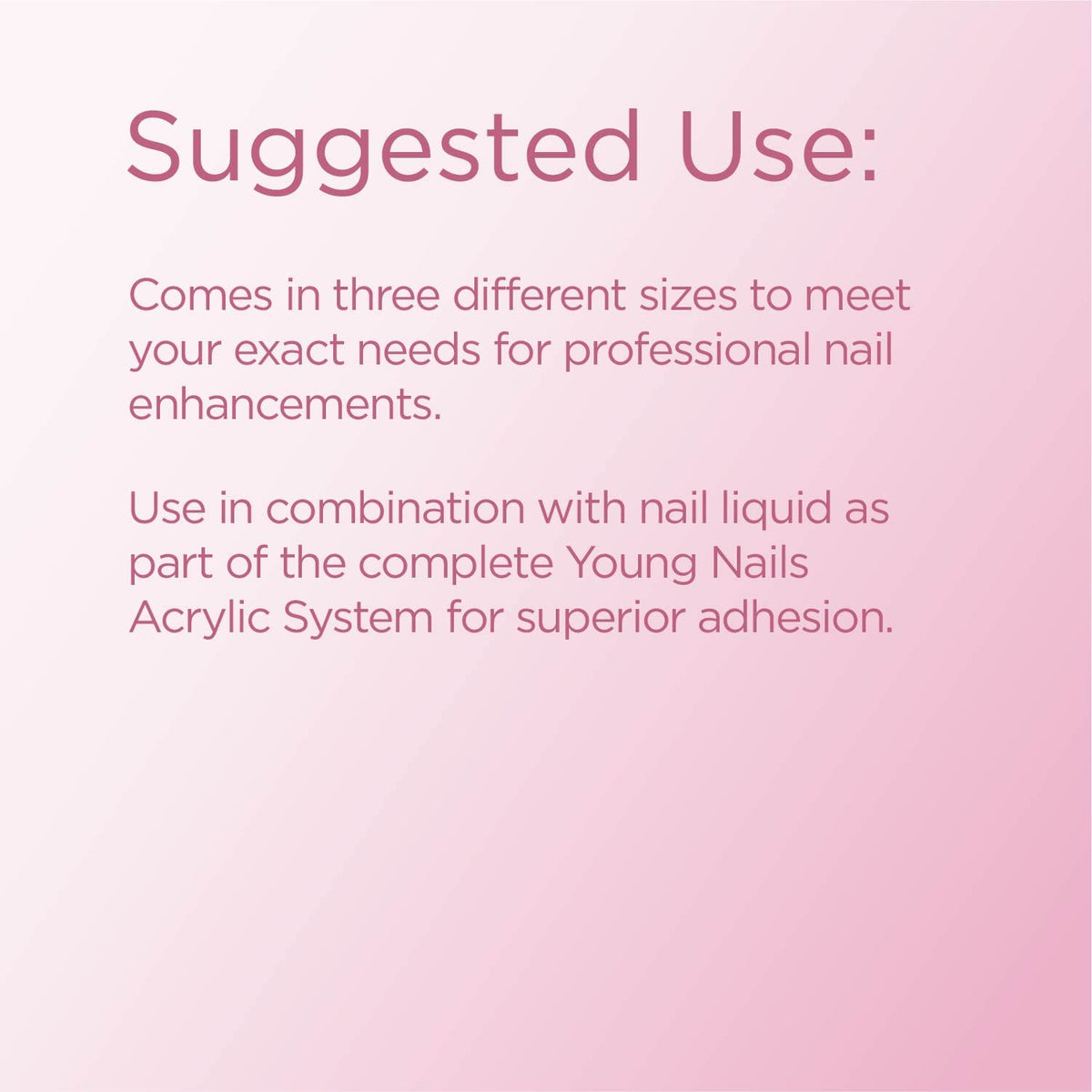 Young Nails powder with quick 90-second setting for efficient sessions.