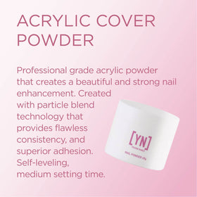 Young Nails acrylic cover powder pink color, smooth application for flawless nail art.