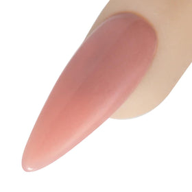 Young Nails Acrylic Cover Powder quick set action demonstrates 75-second curing for efficient at-home use.