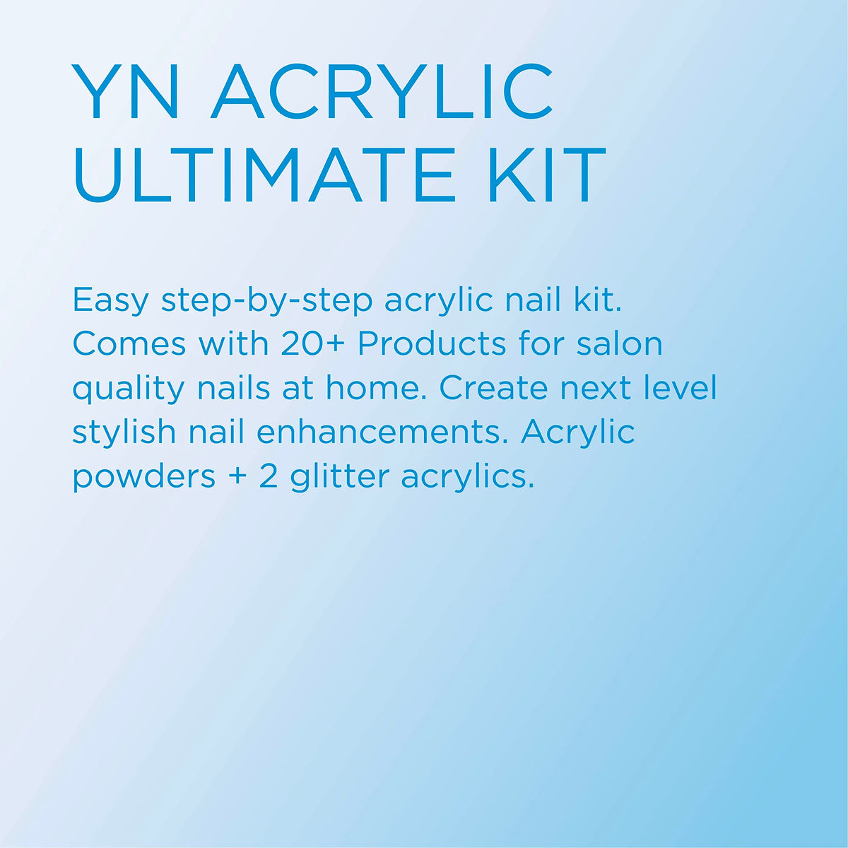 Young Nails Ultimate Pro Kit acrylic powders close-up for durable, salon-grade nails.