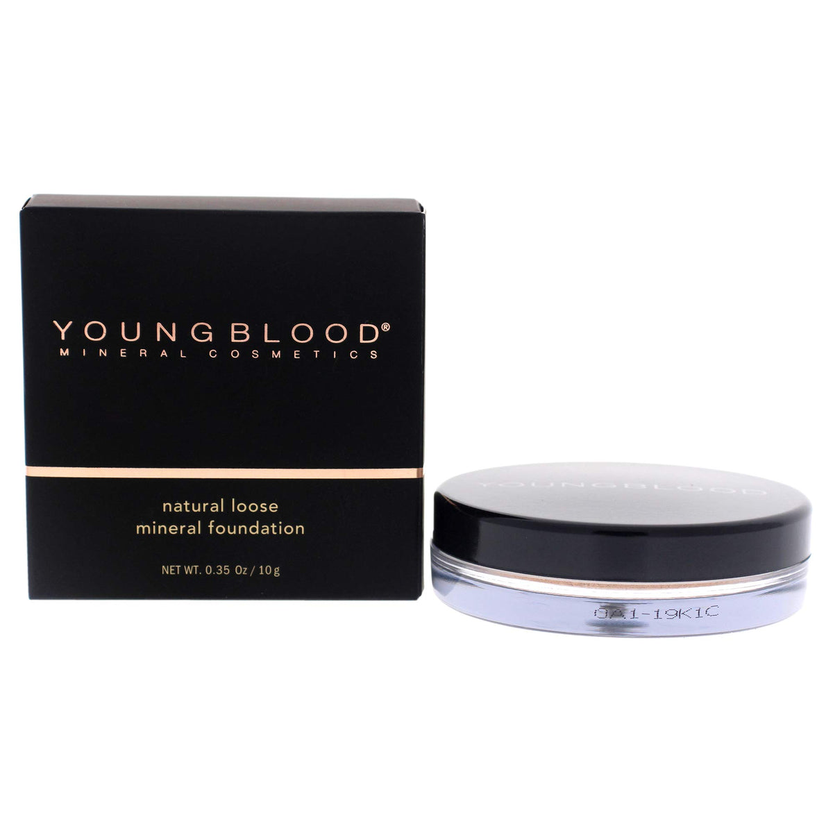 Youngblood Clean Luxury Mineral Foundation bottle delivering natural, buildable coverage for all skin types.